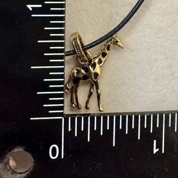 VTG Juicy Couture Giraffe Mini Charm Cord Bracelet Gold Tone - Picture 7 of 8